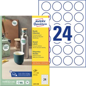 Avery-Zweckform etiketten rond in bureauverpakking