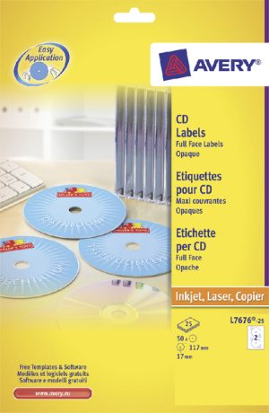 Avery cd etiketten voor laserprinters