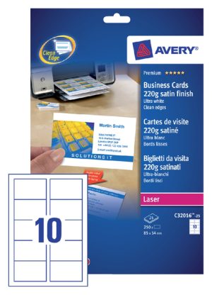 Avery visitekaartjes voor laserprinters
